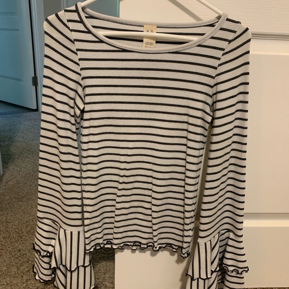 Free People Embellished Sleeve top